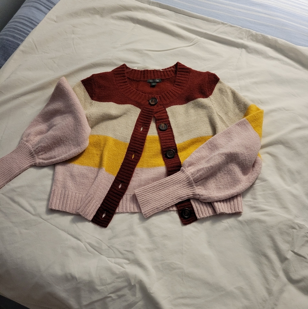 Wild fable striped cardigan sweater